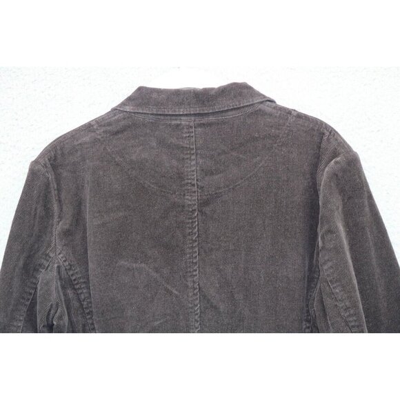 Land's End Women's Brown Corduroy Blazer-Pockets-Size 8-Three Buttons-Business - Picture 10 of 13
